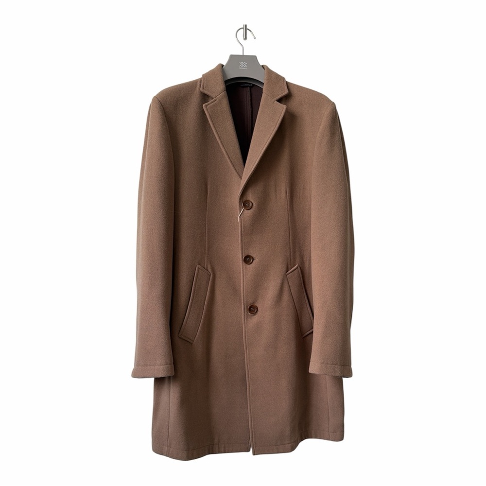 🔥🔥🔥Grey Daniele Alessandrini Men's Car Coat, coffee/ brown size M/L - Picture 2 of 12